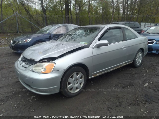 1HGEM22971L034732 - 2001 HONDA CIVIC SI/EX SILVER photo 2