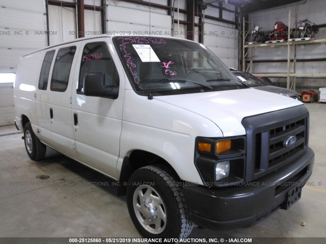 1FTNE1EW6EDA02670 - 2014 FORD ECONOLINE E150 VAN WHITE photo 1