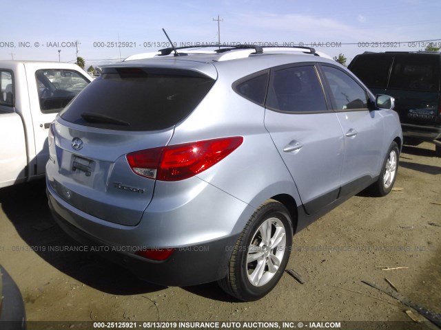 KM8JU3AC1CU487933 - 2012 HYUNDAI TUCSON GLS/LIMITED BLUE photo 4