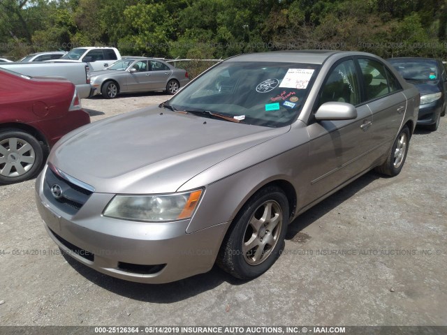 5NPEU46F07H158607 - 2007 HYUNDAI SONATA SE/LIMITED TAN photo 2