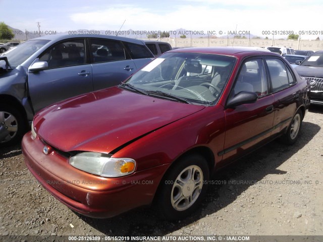 1Y1SK54851Z437226 - 2001 CHEVROLET GEO PRIZM LSI RED photo 2