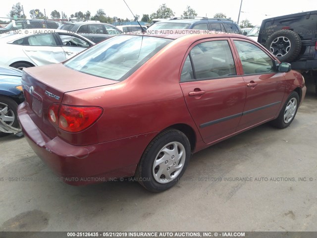 1NXBR32E45Z546658 - 2005 TOYOTA COROLLA CE/LE/S RED photo 4