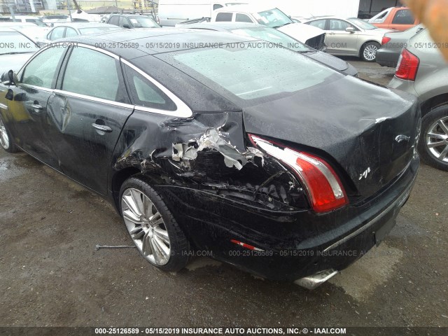 SAJWA2GBXBLV09865 - 2011 JAGUAR XJL BLACK photo 3