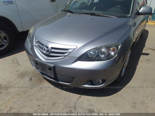 JM1BK344661465130 - 2006 MAZDA 3 HATCHBACK GRAY photo 6