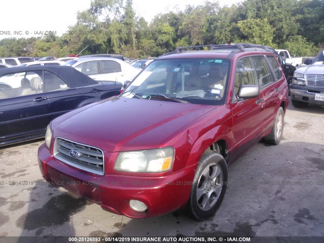 JF1SG65693H736032 - 2003 SUBARU FORESTER 2.5XS RED photo 2