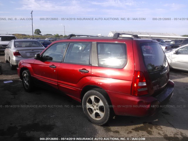 JF1SG65693H736032 - 2003 SUBARU FORESTER 2.5XS RED photo 3