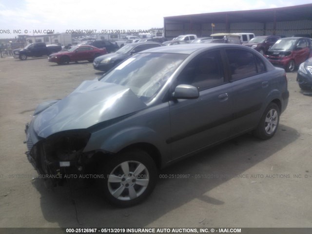 KNADE123276205484 - 2007 KIA RIO LX/SX GRAY photo 2