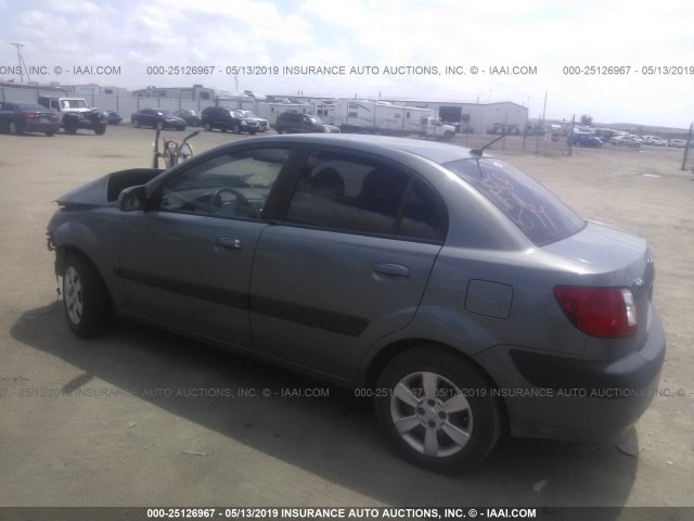 KNADE123276205484 - 2007 KIA RIO LX/SX GRAY photo 3