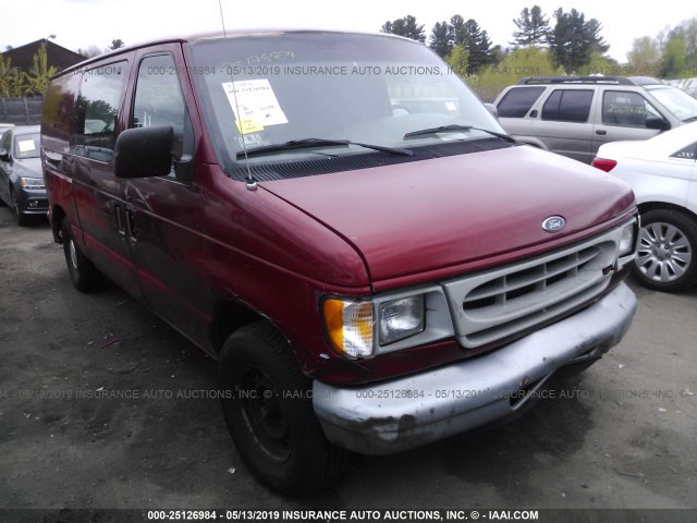 1FTRE142XXHB49599 - 1999 FORD ECONOLINE E150 VAN RED photo 1