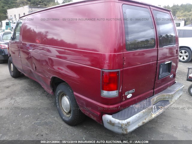 1FTRE142XXHB49599 - 1999 FORD ECONOLINE E150 VAN RED photo 3