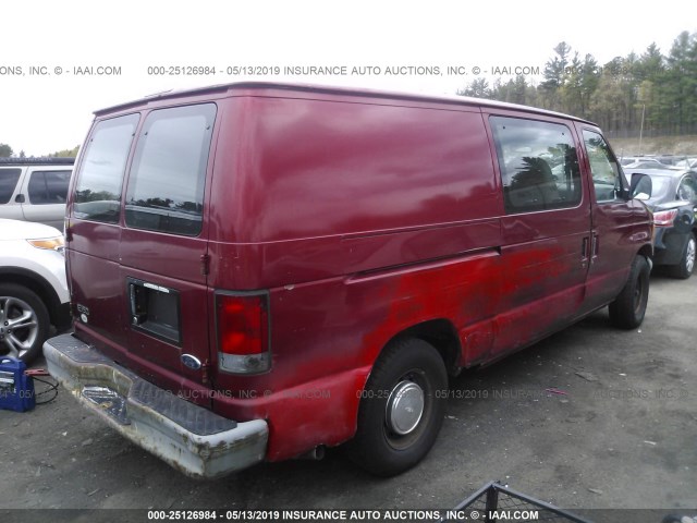 1FTRE142XXHB49599 - 1999 FORD ECONOLINE E150 VAN RED photo 4