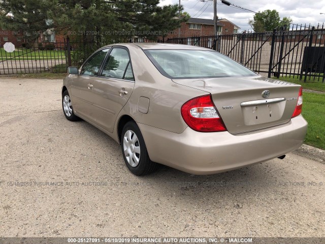 4T1BE32K93U708833 - 2003 TOYOTA CAMRY LE/XLE/SE GOLD photo 3