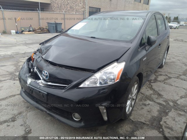 JTDZN3EU9C3158149 - 2012 TOYOTA PRIUS V BLACK photo 2