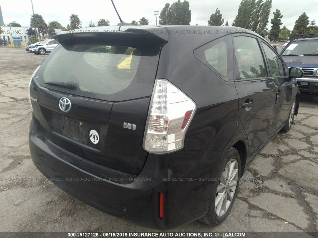 JTDZN3EU9C3158149 - 2012 TOYOTA PRIUS V BLACK photo 4