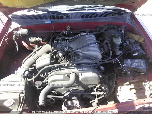 4TASN92N7WZ163896 - 1998 TOYOTA TACOMA XTRACAB PRERUNNER წითელი ფოტო 10