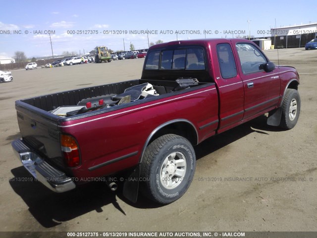4TASN92N7WZ163896 - 1998 TOYOTA TACOMA XTRACAB PRERUNNER წითელი ფოტო 4