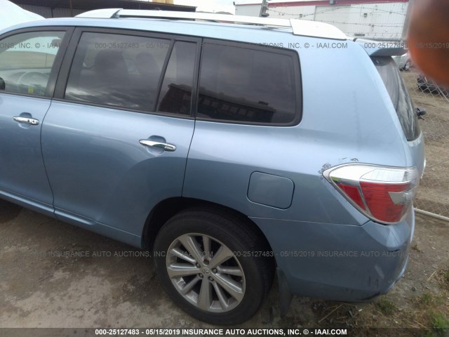 JTEEW41A082013491 - 2008 TOYOTA HIGHLANDER HYBRID BLUE photo 3