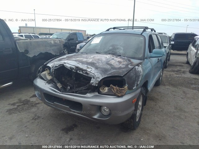 KM8SC13D73U534335 - 2003 HYUNDAI SANTA FE GLS/LX BLUE photo 6