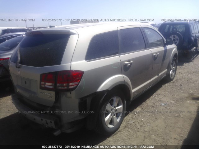 3D4GG57V39T526344 - 2009 DODGE JOURNEY SXT GOLD photo 4