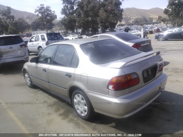 1HGEJ6622YL035259 - 2000 HONDA CIVIC DX GOLD photo 3