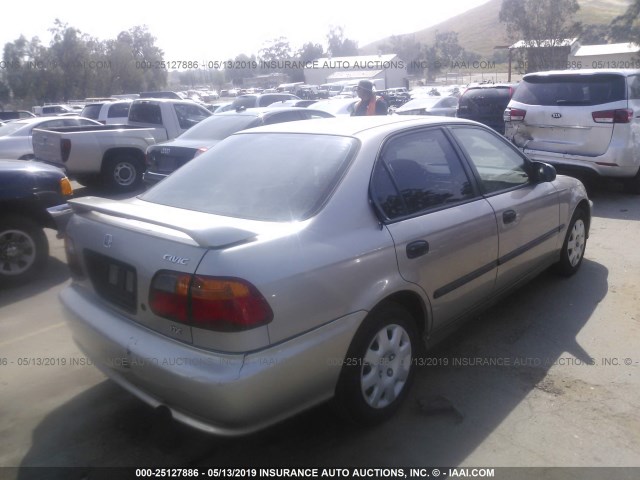 1HGEJ6622YL035259 - 2000 HONDA CIVIC DX GOLD photo 4