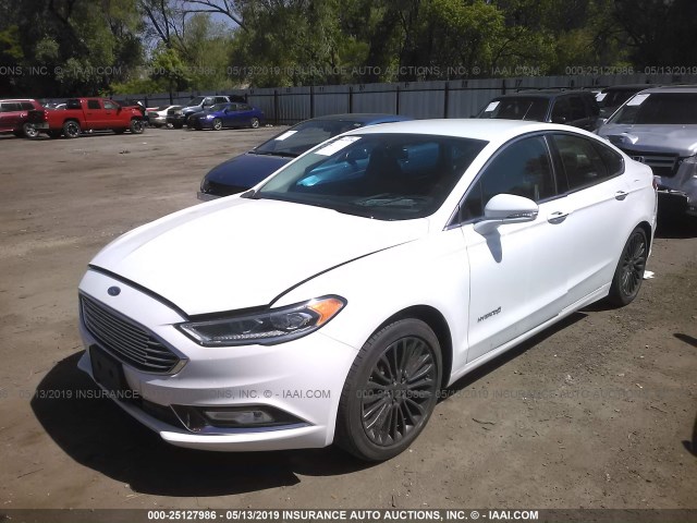 3FA6P0RU6JR192236 - 2018 FORD FUSION TITANIUM/PLATINUM HEV WHITE photo 2