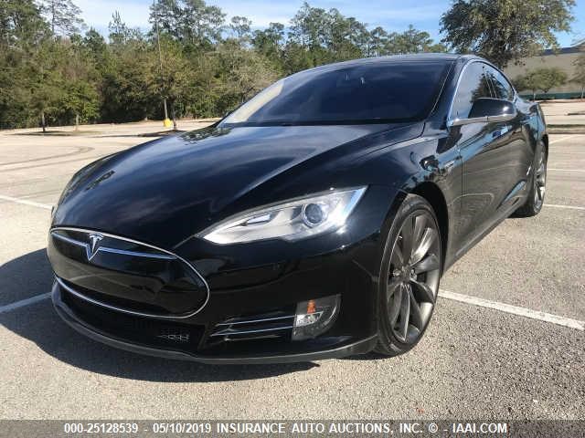 5YJSA1DP2DFP17039 - 2013 TESLA MODEL S BLACK photo 2