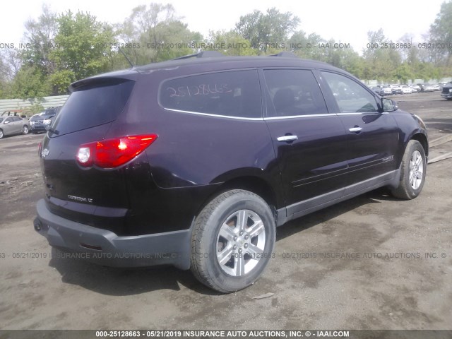 1GNER23D19S148284 - 2009 CHEVROLET TRAVERSE LT PURPLE photo 4