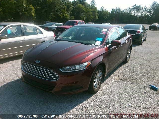 3FA6P0G75FR156879 - 2015 FORD FUSION S BROWN photo 1