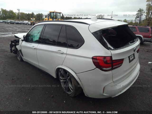 5YMKT6C55H0U38848 - 2017 BMW X5 M WHITE photo 3