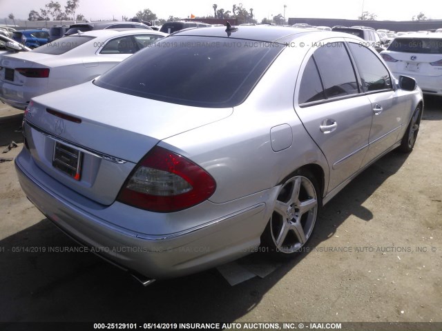 WDBUF56X59B390160 - 2009 MERCEDES-BENZ E 350 SILVER photo 4