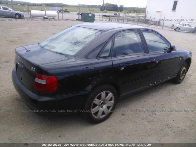 WAUCB28D6WA245055 - 1998 AUDI A4 1.8T QUATTRO BLACK photo 4