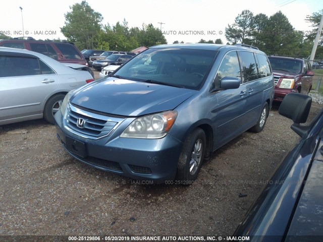 5FNRL38698B023850 - 2008 HONDA ODYSSEY EXL BLUE photo 2