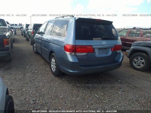 5FNRL38698B023850 - 2008 HONDA ODYSSEY EXL BLUE photo 3