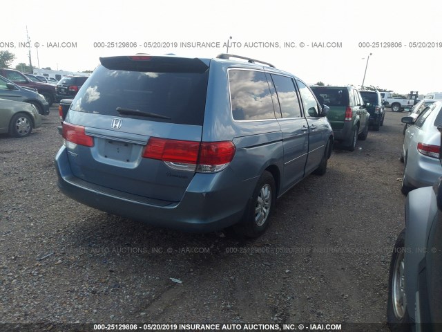 5FNRL38698B023850 - 2008 HONDA ODYSSEY EXL BLUE photo 4