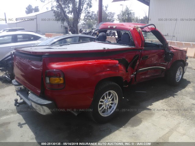 1GCEC14VX1Z243613 - 2001 CHEVROLET SILVERADO C1500 RED photo 4