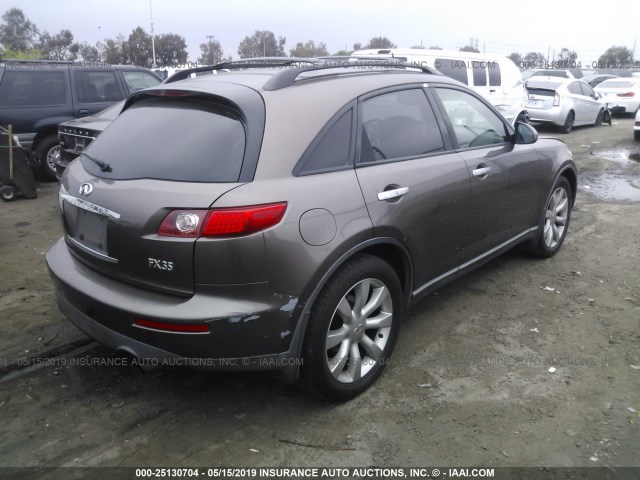 JNRAS08U63X102565 - 2003 INFINITI FX35 BROWN photo 4