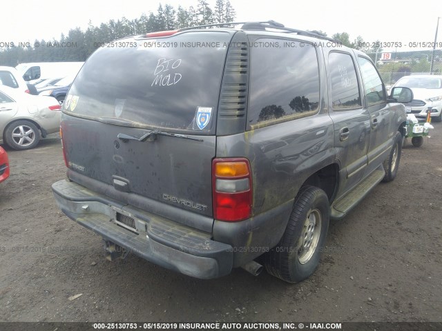 1GNEK13T01R176207 - 2001 CHEVROLET TAHOE K1500 GRAY photo 4