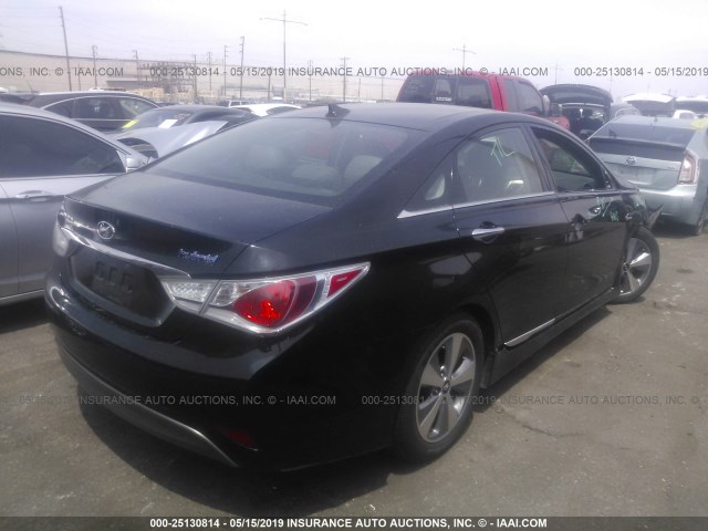 KMHEC4A40CA028705 - 2012 HYUNDAI SONATA HYBRID BLACK photo 4