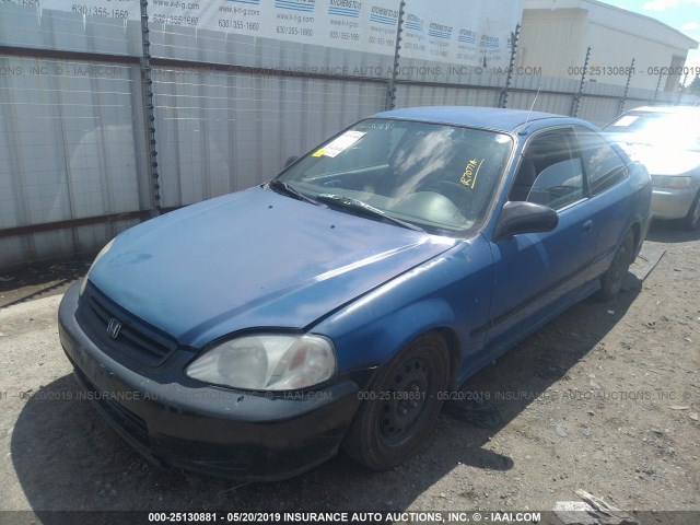 1HGEJ6124XL077812 - 1999 HONDA CIVIC DX WHITE photo 2