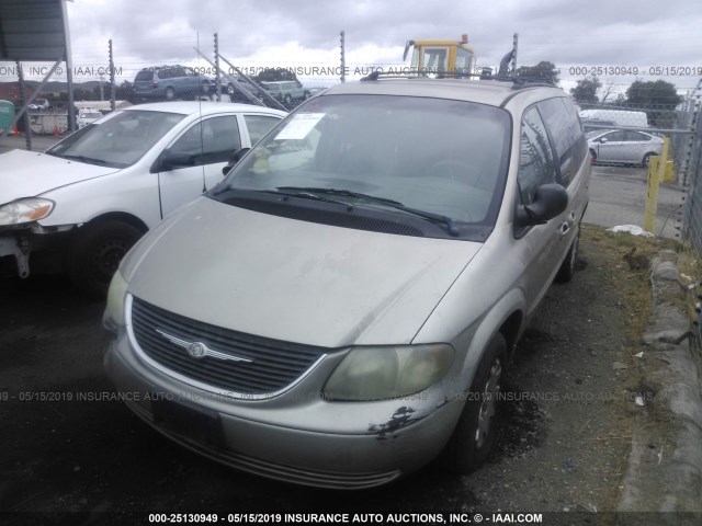 2C4GP44362R756737 - 2002 CHRYSLER TOWN & COUNTRY LX GOLD photo 2