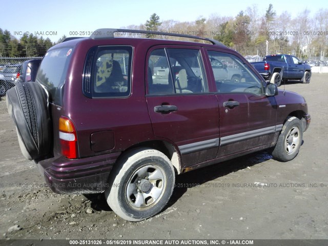 2S3TD52V126104189 - 2002 SUZUKI VITARA JLX MAROON photo 4