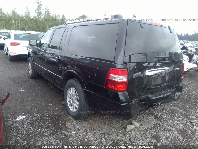 1FMJK2A52EEF40461 - 2014 FORD EXPEDITION EL LIMITED BLACK photo 3