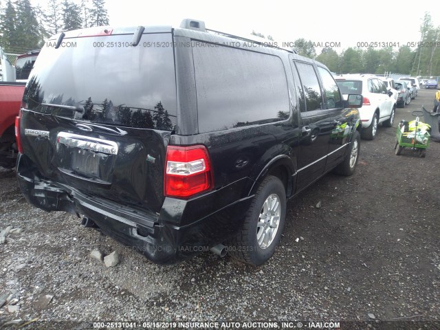 1FMJK2A52EEF40461 - 2014 FORD EXPEDITION EL LIMITED BLACK photo 4