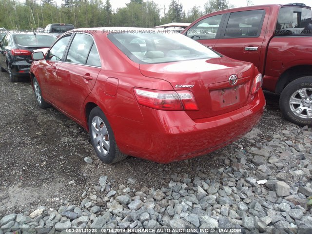 4T1BE46K57U165163 - 2007 TOYOTA CAMRY NEW GENERAT CE/LE/XLE/SE RED photo 3