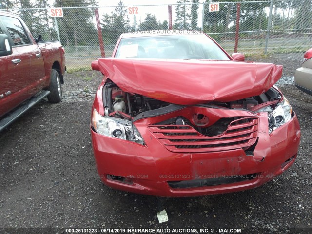 4T1BE46K57U165163 - 2007 TOYOTA CAMRY NEW GENERAT CE/LE/XLE/SE RED photo 6