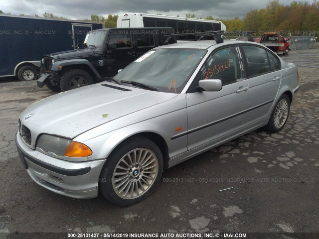 WBAAV33411EE78485 - 2001 BMW 325 I SILVER photo 2