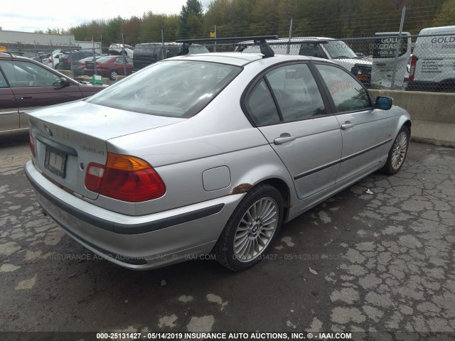 WBAAV33411EE78485 - 2001 BMW 325 I SILVER photo 4