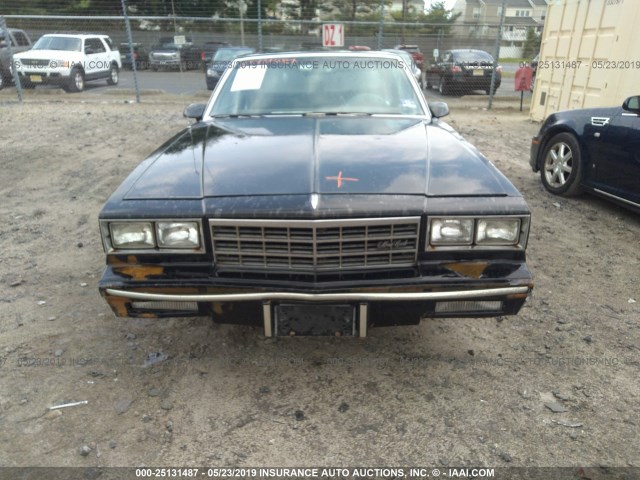 1G1GZ37H0GR123653 - 1986 CHEVROLET MONTE CARLO  BLACK photo 6