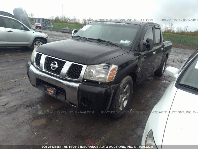 1N6AA07A34N578888 - 2004 NISSAN TITAN XE/SE/LE BLACK photo 2